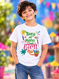 Holi Celebration Printed T-Shirt for Boys