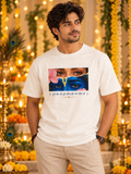 Krishna Printed Cotton  T-Shirt for Men,White T-Shirt Under ₹349