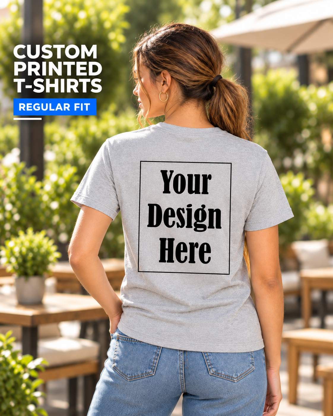 Women Custom Printed T Shirt Personalized Design