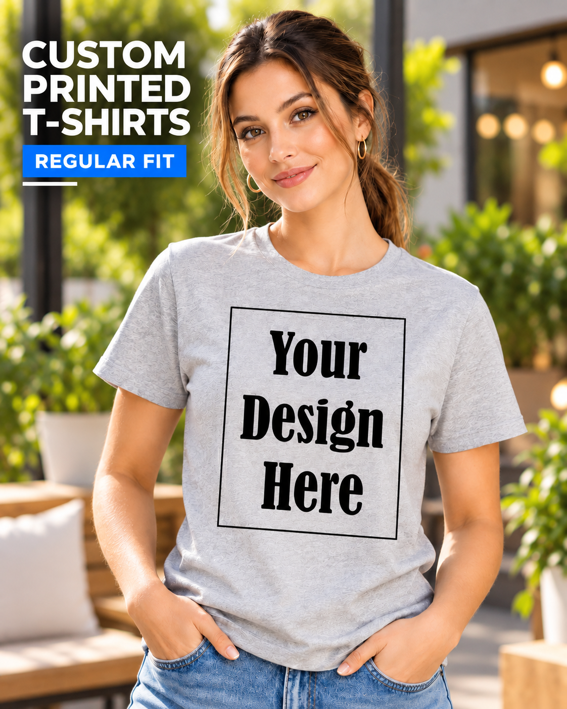 Women Custom Printed T Shirt Personalized Design