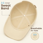 Unisex Baseball Cap - Adjustable Cotton Dad Hat for Men and Women Free Size (Beige)