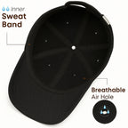 Unisex Baseball Cap - Adjustable Cotton Dad Hat for Men and Women Free Size (Black)