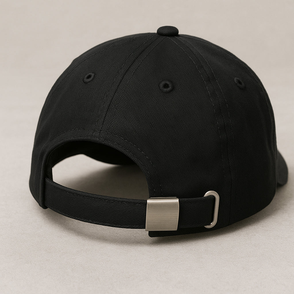 Unisex Baseball Cap - Adjustable Cotton Dad Hat for Men and Women Free Size (Black)