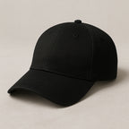 Unisex Baseball Cap - Adjustable Cotton Dad Hat for Men and Women Free Size (Black)
