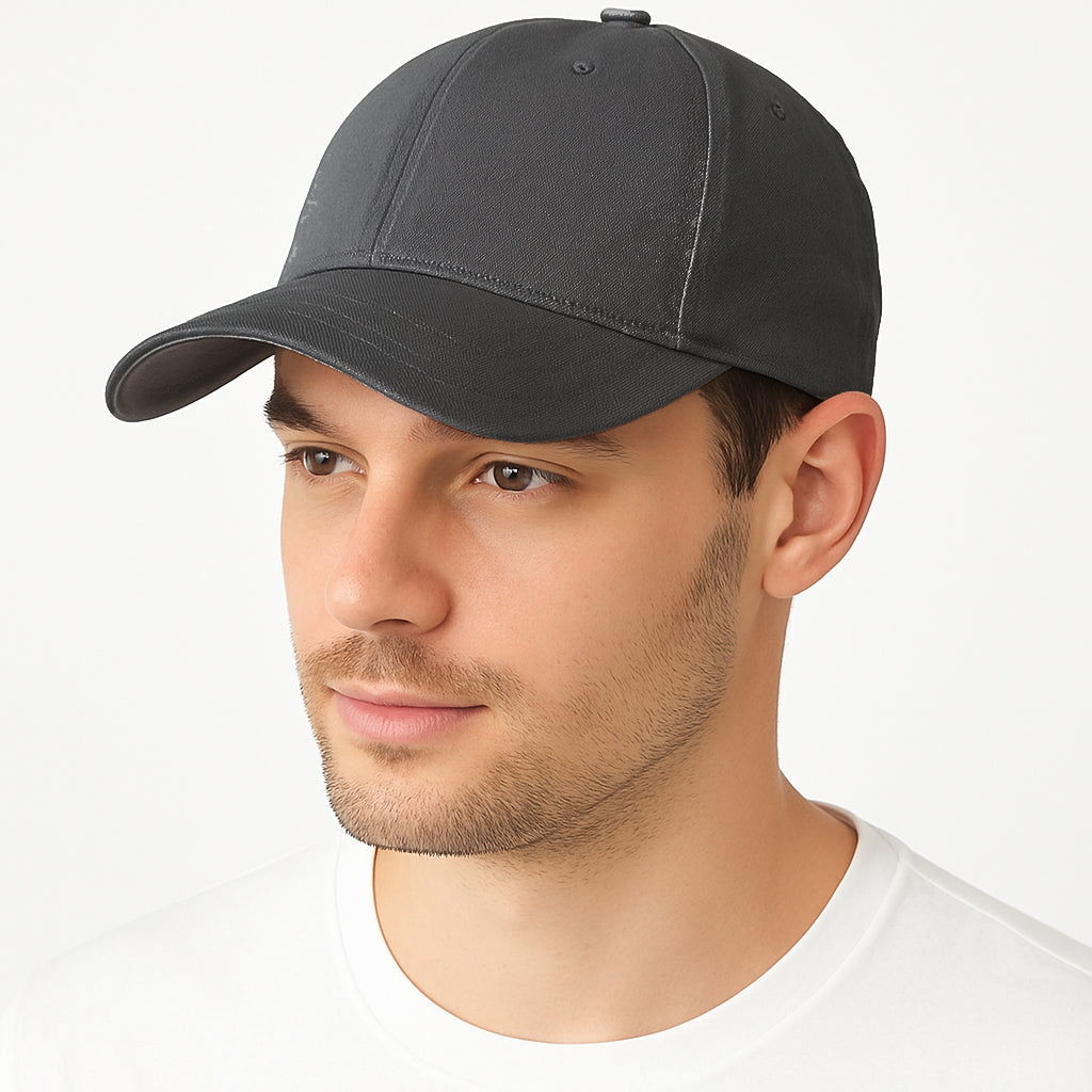 Unisex Baseball Cap - Adjustable Cotton Dad Hat for Men and Women Free Size (Grey)