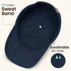 Unisex Baseball Cap - Adjustable Cotton Dad Hat for Men and Women Free Size (Navy)