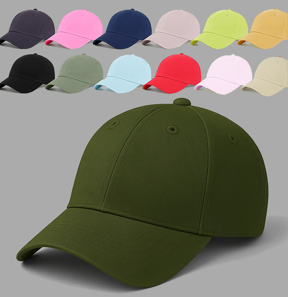 Unisex Baseball Cap - Adjustable Cotton Dad Hat for Men and Women Free Size (Olive)
