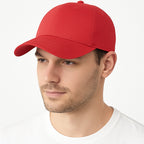 Unisex Baseball Cap - Adjustable Cotton Dad Hat for Men and Women Free Size (Red)
