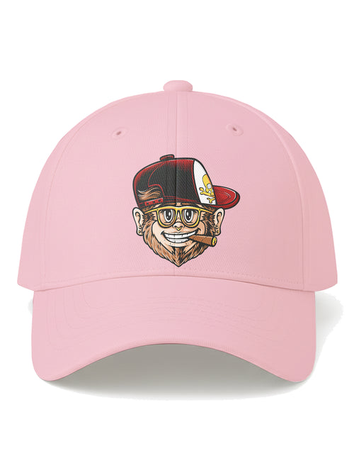 Adjustable-Unisex-Cartoon-Monkey-Printed-Baseball-Cap-for-Men-and-Women-UPC1-Pink