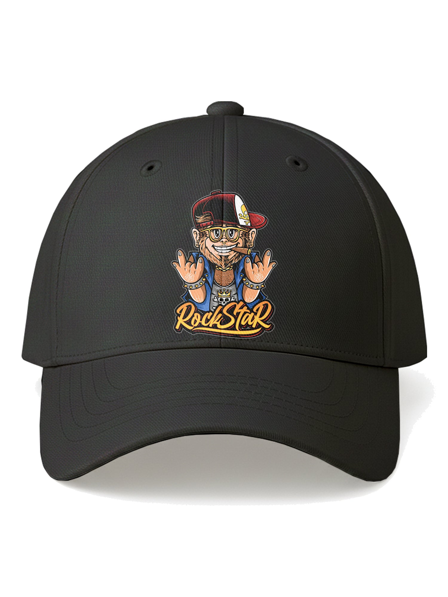 Adjustable-Unisex-Rockstar-Monkey-Printed-Baseball-Cap-for-Men-and-Women-UPC3