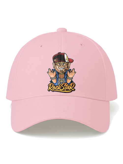 Adjustable-Unisex-Rockstar-Monkey-Printed-Baseball-Cap-for-Men-and-Women-UPC3-Pink