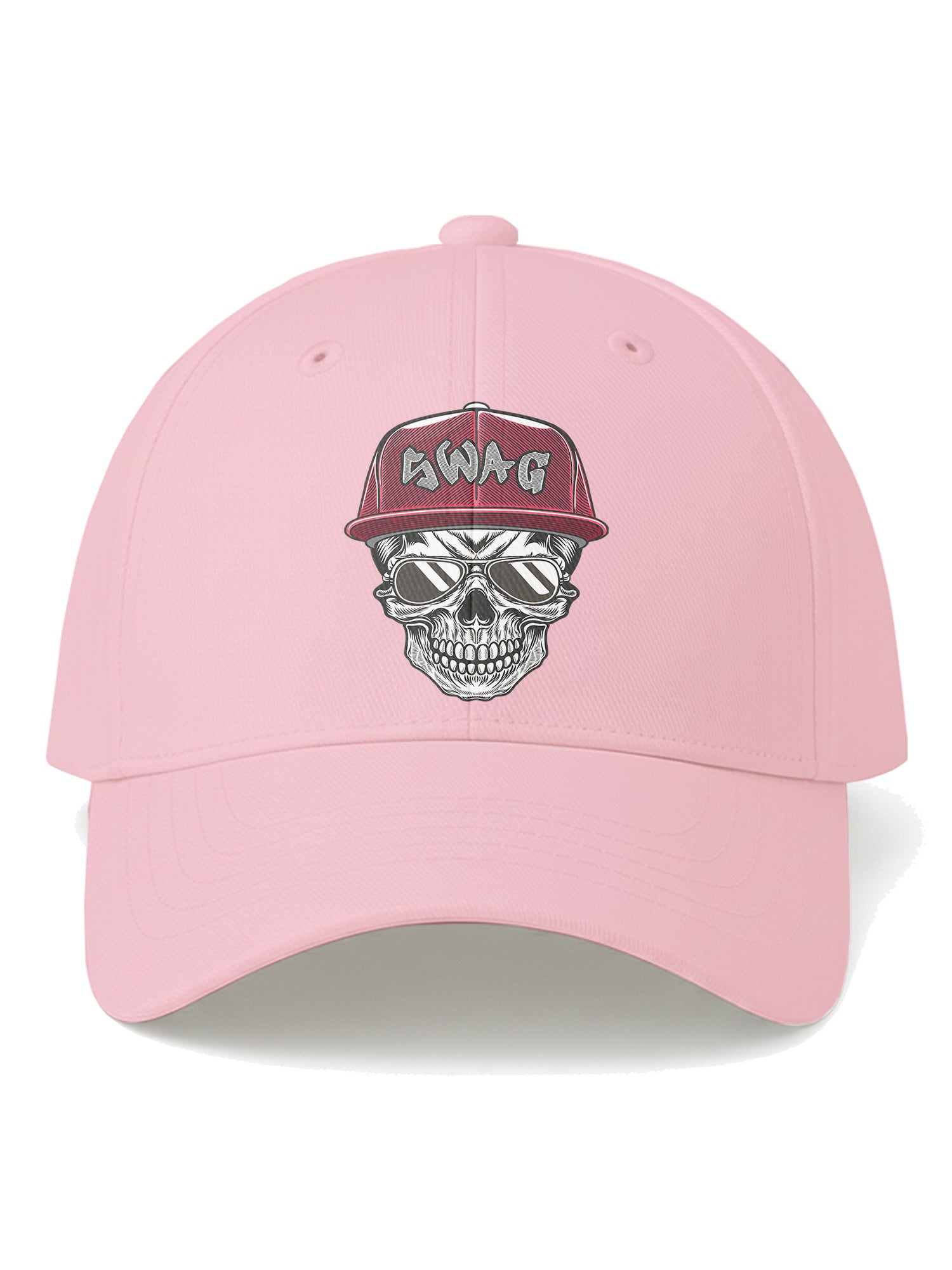 Unisex-Swag-Skull-Printed-Baseball-Cap-for-Men-and-Women-UPC7-Pink