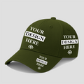 Customizable Unisex Baseball Cap with Personalized Text or Image Print (Olive)