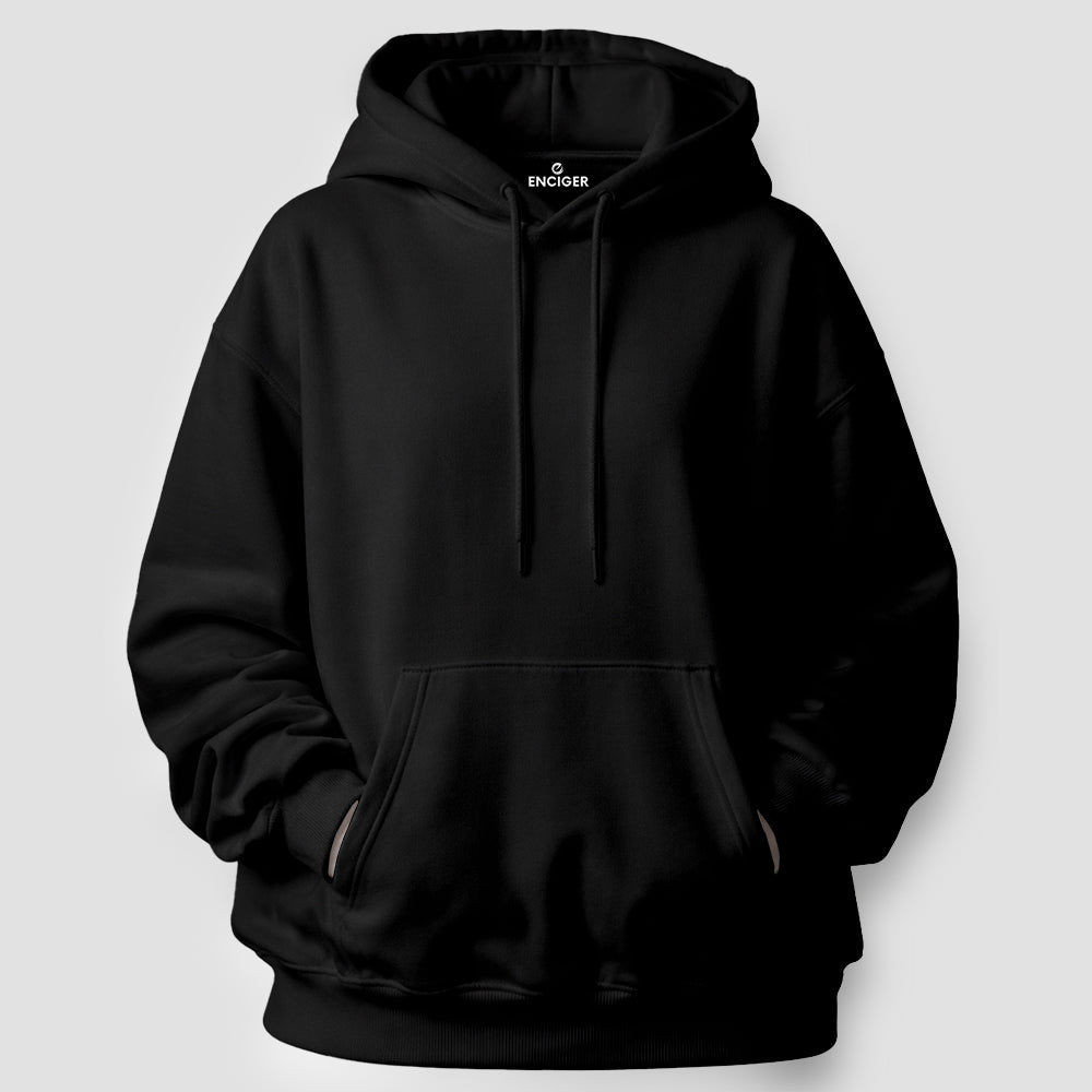 Men Drop Shoulder Oversized Hoodie Custom Print Front Back
