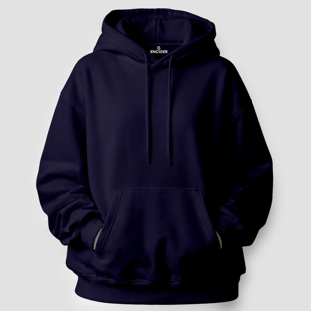 Men Drop Shoulder Oversized Hoodie Custom Print Front Back