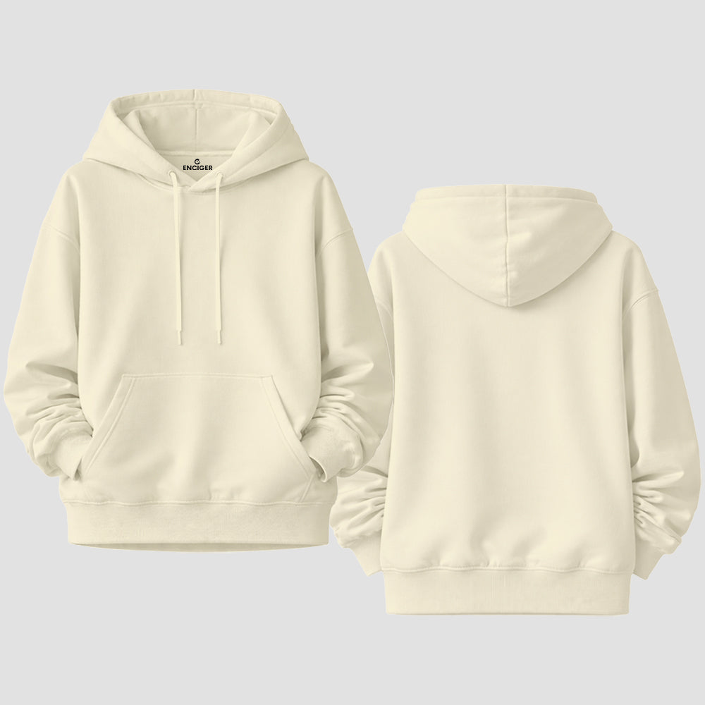 Men Drop Shoulder Oversized Hoodie Custom Print Front Back