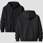 Womens Custom Zip Hoodie Personalized Front Back Print Full Zip Hooded Sweatshirt