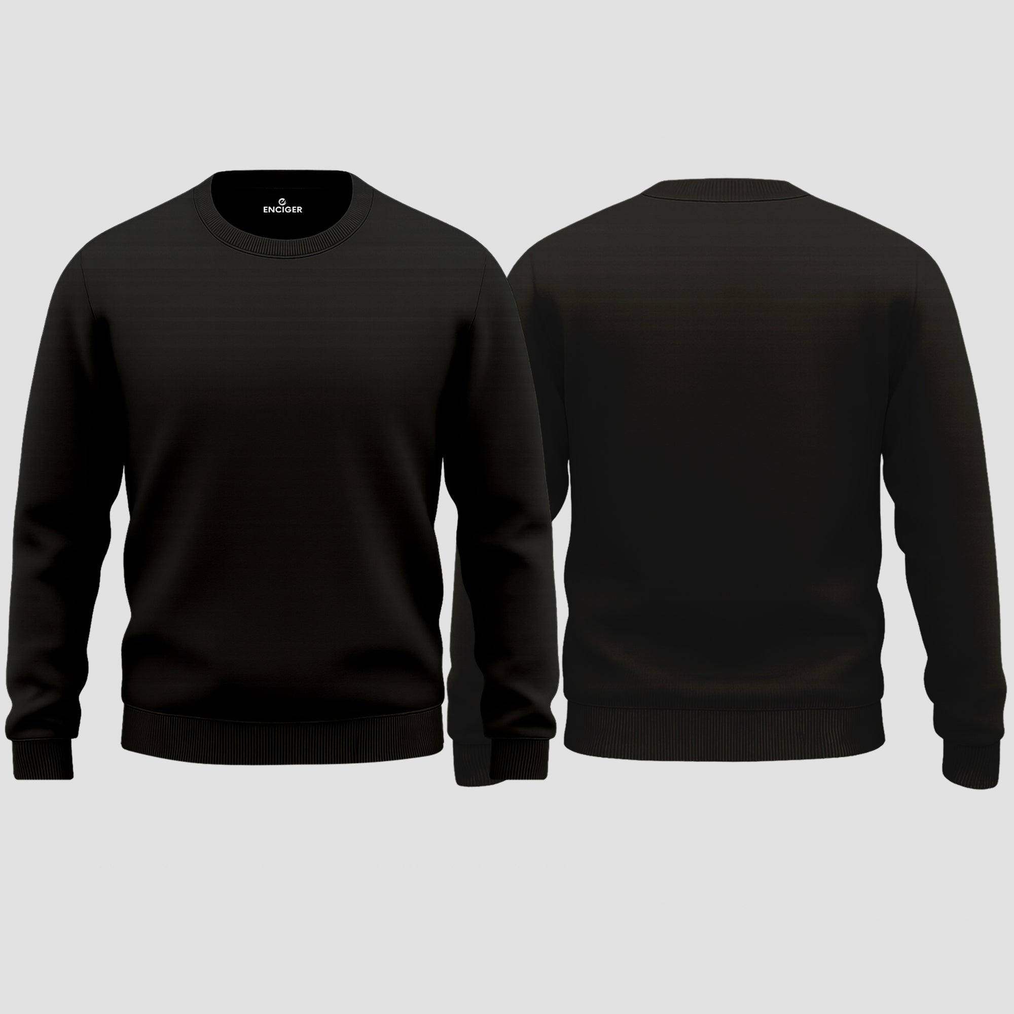 Men Custom Printed Sweatshirt Front Back Personalized Crew Neck Pullover