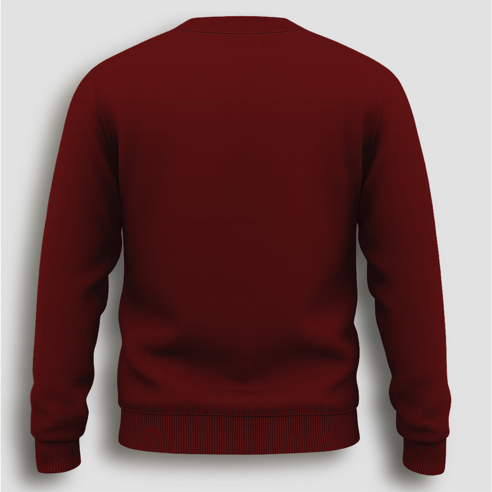 Men Custom Printed Sweatshirt Front Back Personalized Crew Neck Pullover