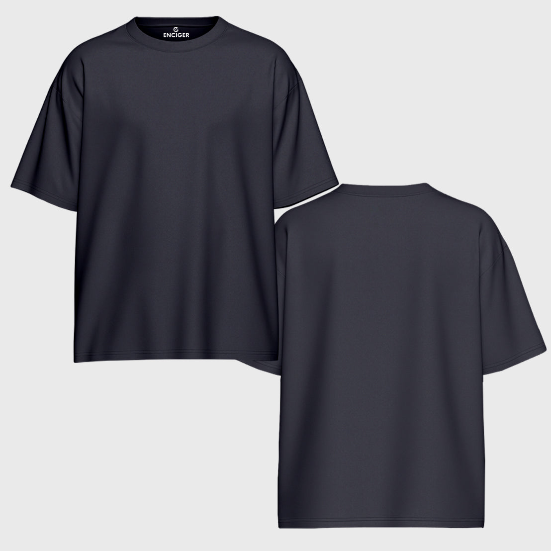 Men Oversized Custom T Shirt Front Back Print Cotton Drop Shoulder Tee