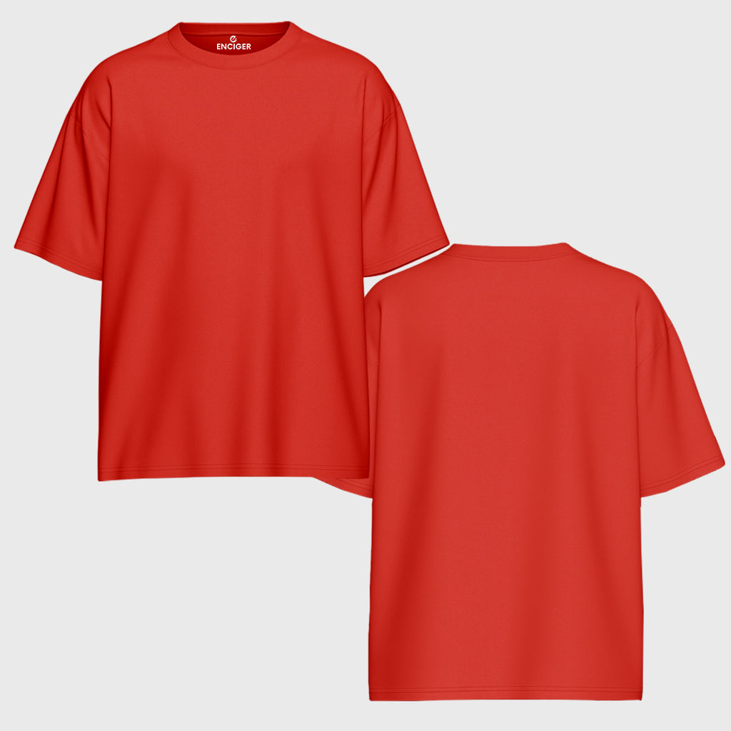 Men Oversized Custom T Shirt Front Back Print Cotton Drop Shoulder Tee