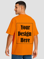 Men Oversized T Shirt Custom Print Relaxed Fit Half Sleeve