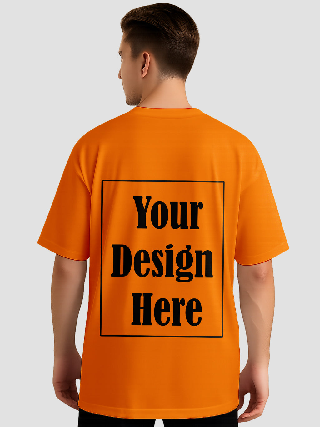 Men Personalized Oversized T Shirt Custom Front Back Print Tee