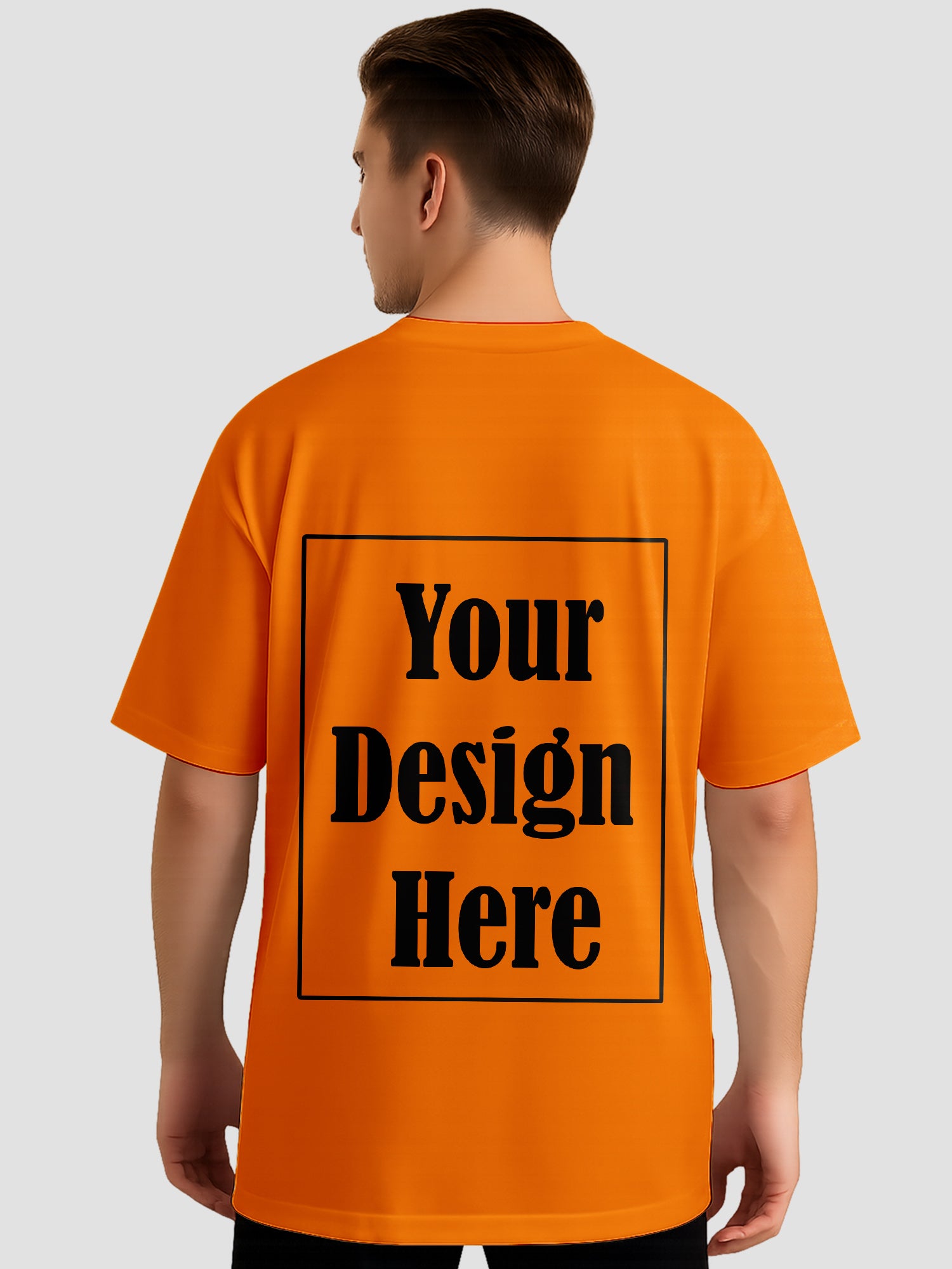 Men Personalized Oversized T Shirt Custom Front Back Print Tee