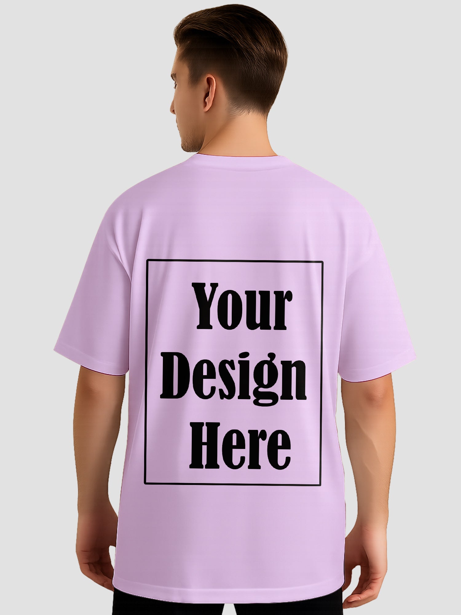 Men Personalized Oversized T Shirt Custom Front Back Print Tee