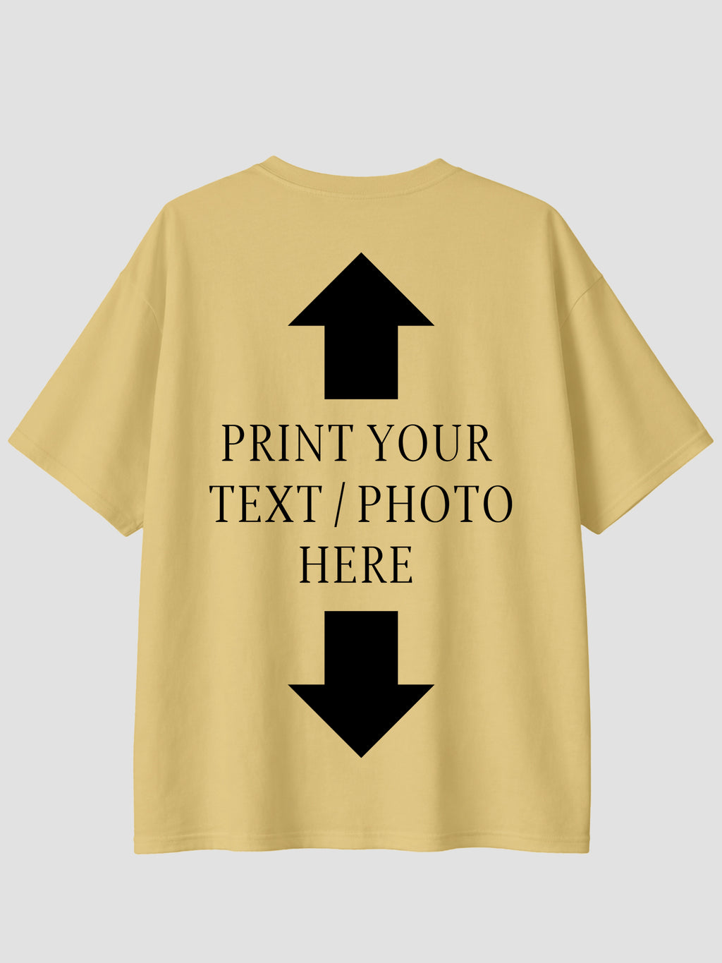 Men Oversized Custom T Shirt Personalized Text or Photo Print Tee