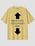 Men Oversized Custom T Shirt Personalized Text or Photo Print Tee