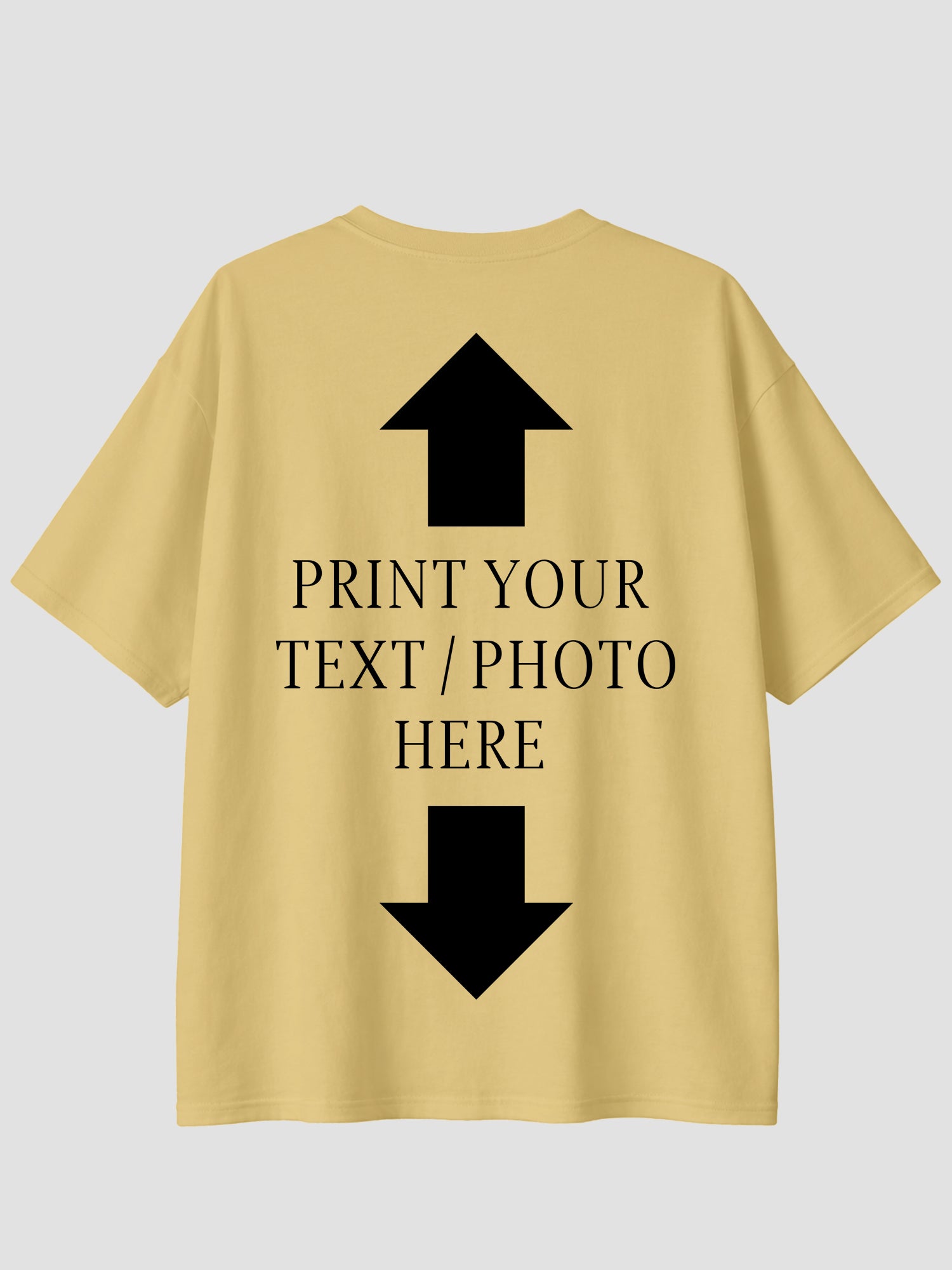 Men Oversized Custom T Shirt Personalized Text or Photo Print Tee