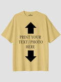 Men Oversized Custom T Shirt Personalized Text or Photo Print Tee