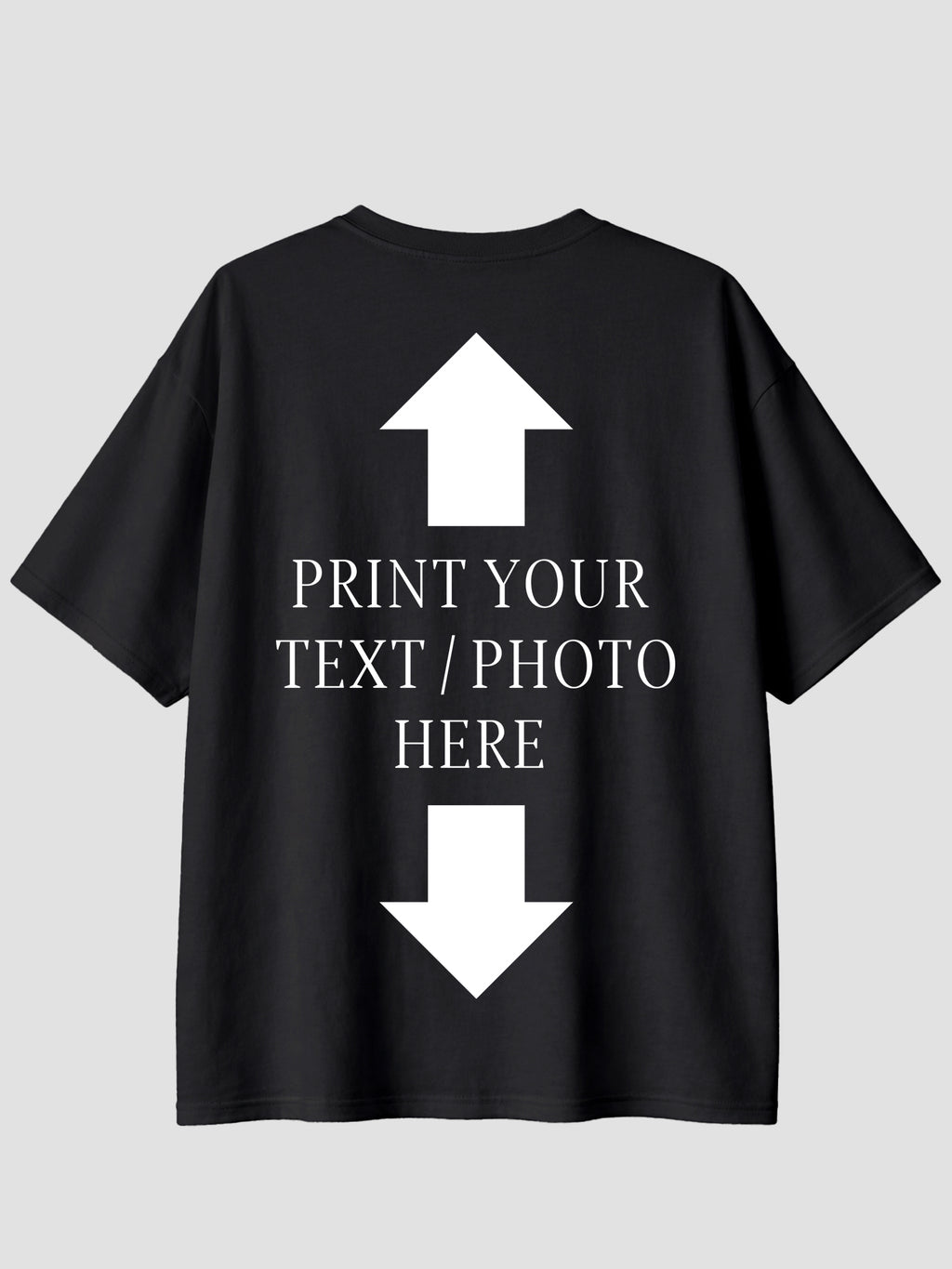 Men Oversized Custom T Shirt Personalized Text or Photo Print Tee