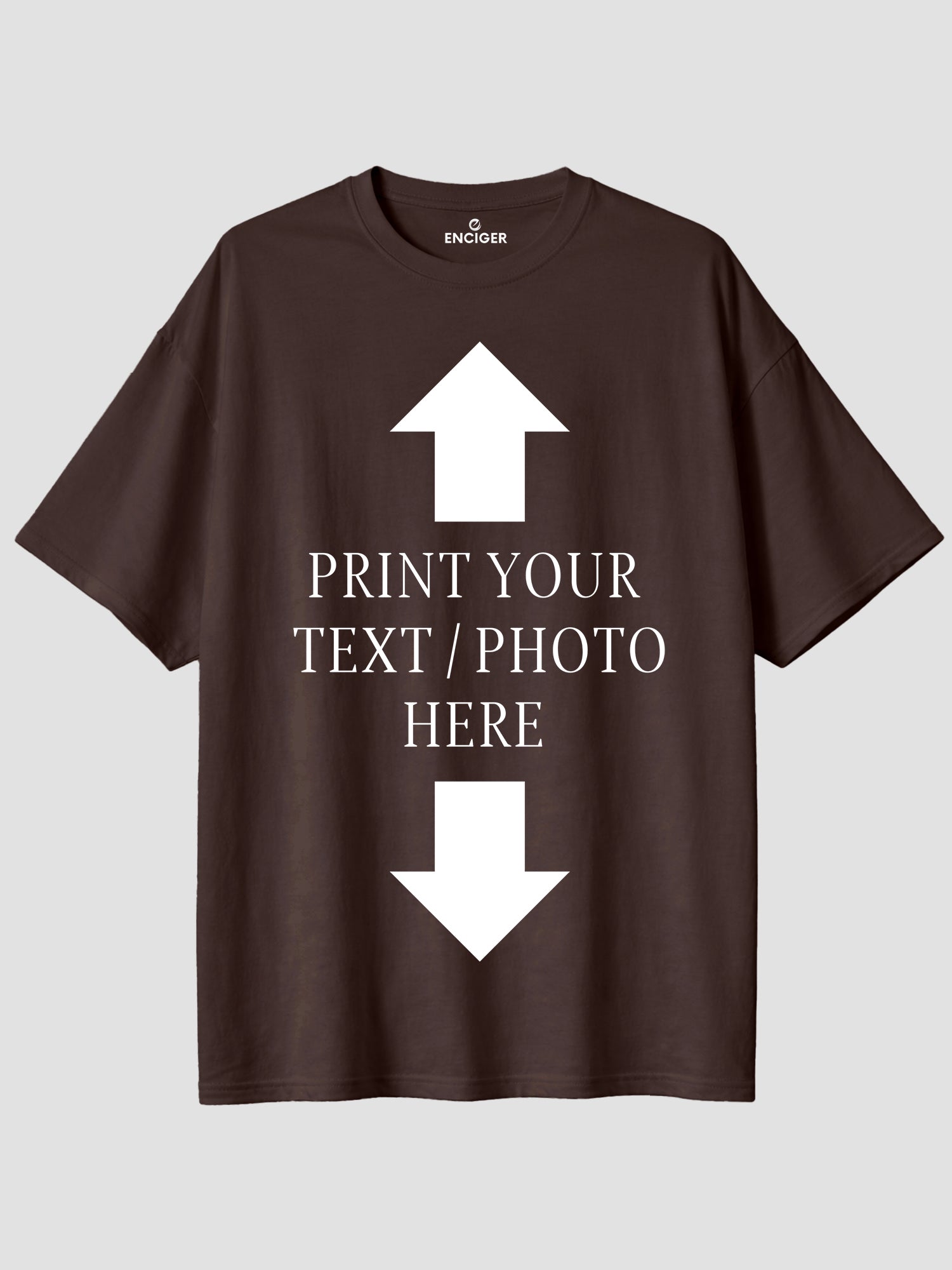 Men Oversized Custom T Shirt Personalized Text or Photo Print Tee