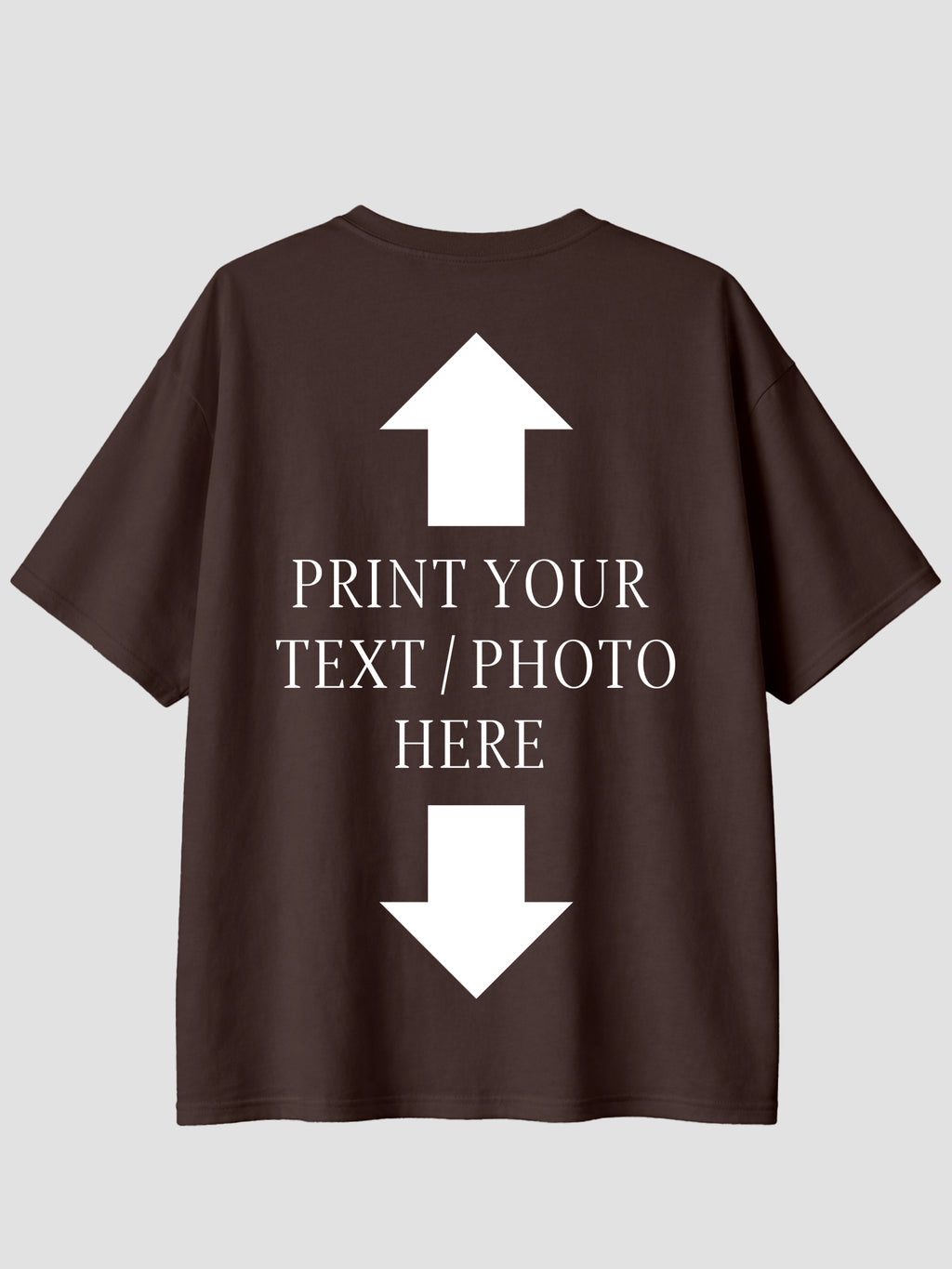 Men Oversized Custom T Shirt Personalized Text or Photo Print Tee