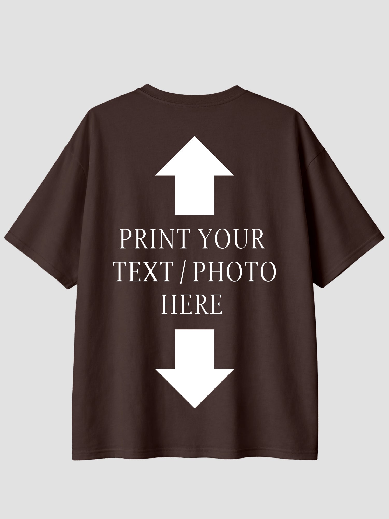Men Oversized Custom T Shirt Personalized Text or Photo Print Tee