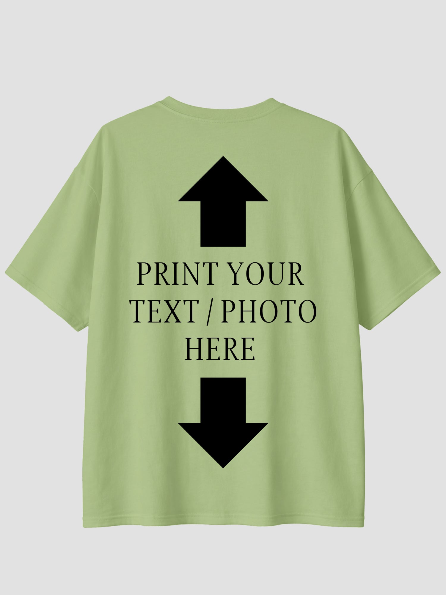 Men Oversized Custom T Shirt Personalized Text or Photo Print Tee