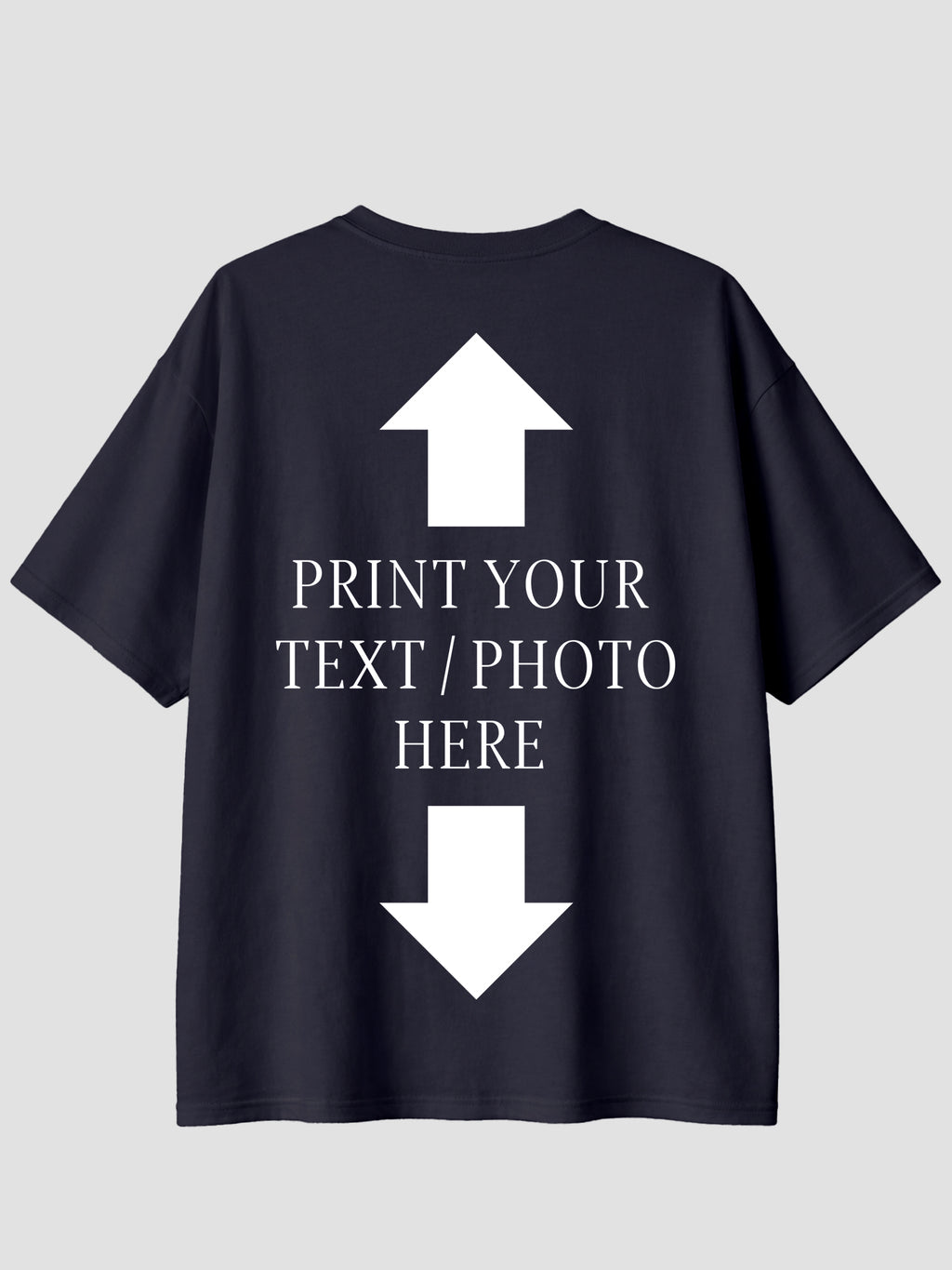 Men Oversized Custom T Shirt Personalized Text or Photo Print Tee