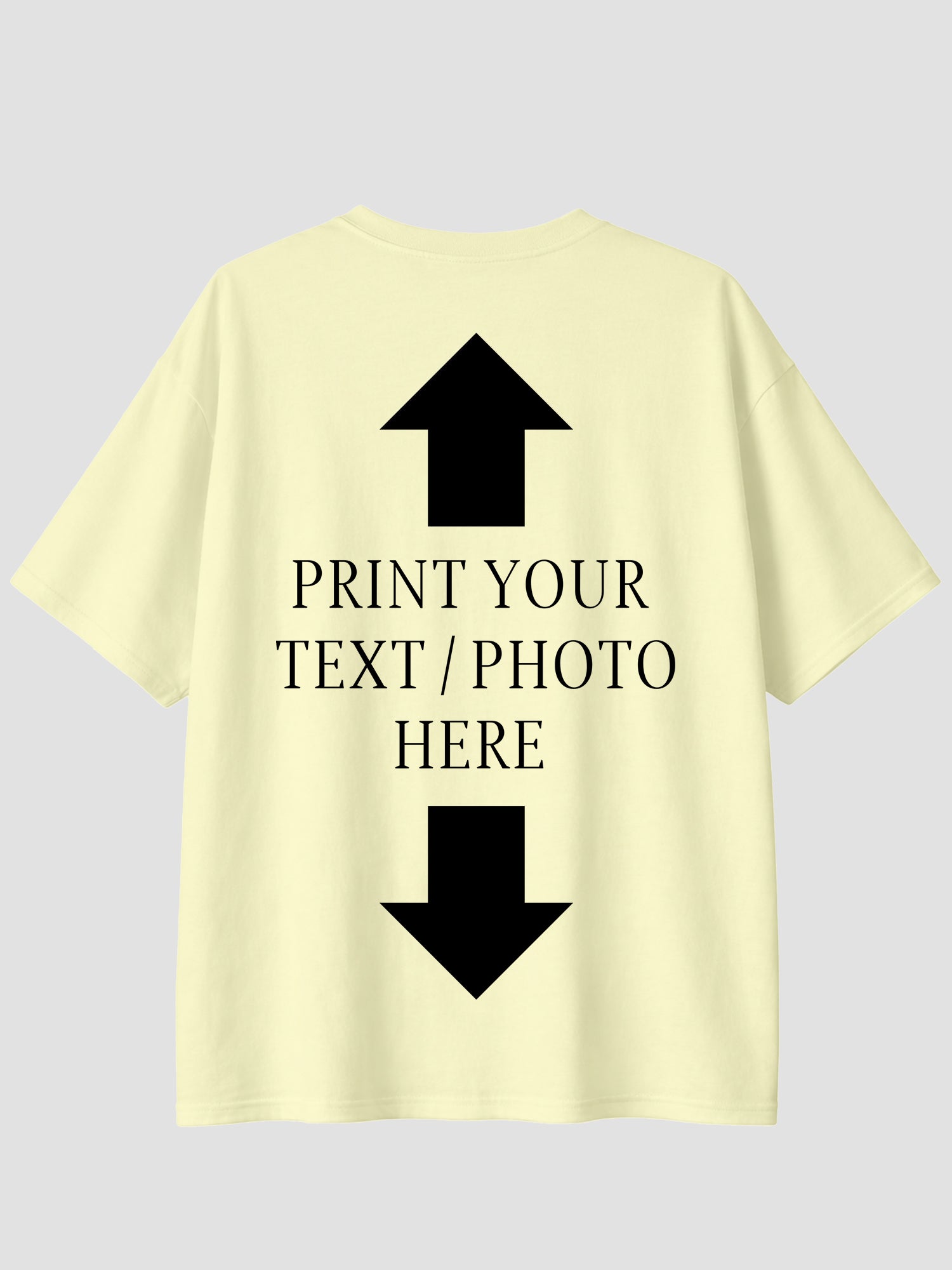 Men Oversized Custom T Shirt Personalized Text or Photo Print Tee