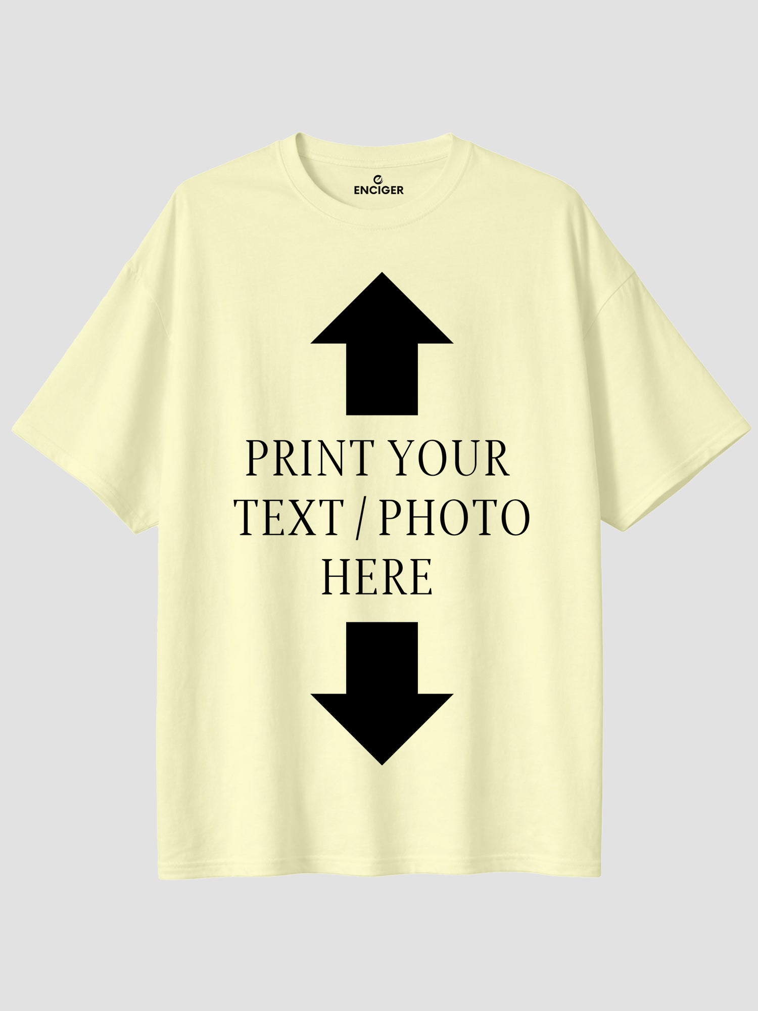 Men Oversized Custom T Shirt Personalized Text or Photo Print Tee