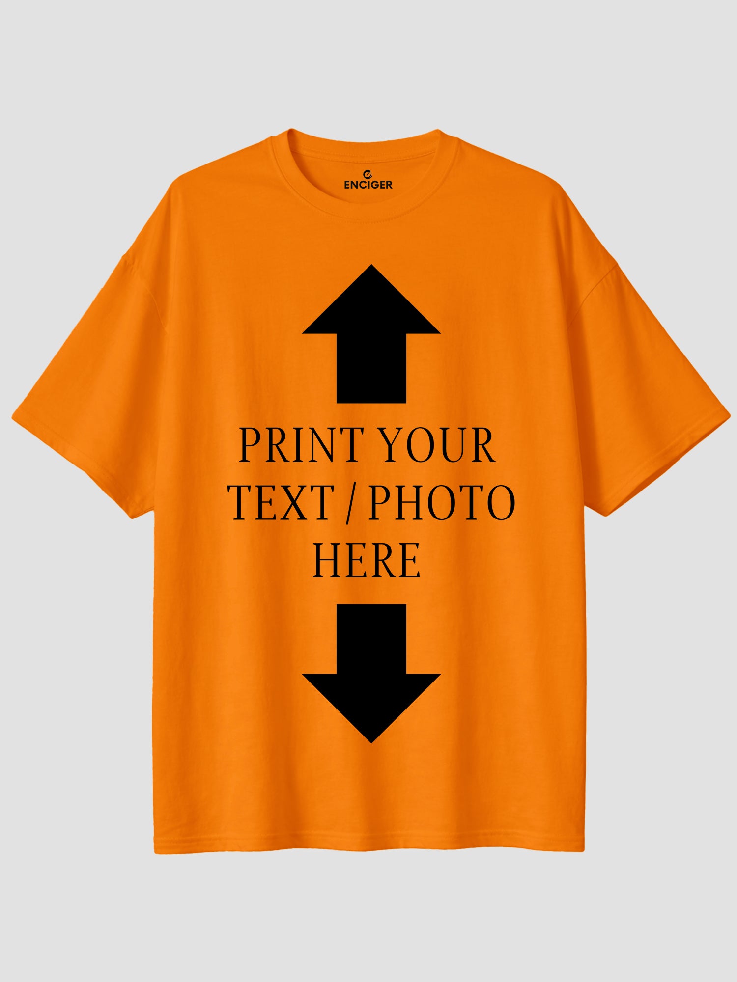 Men Oversized Custom T Shirt Personalized Text or Photo Print Tee
