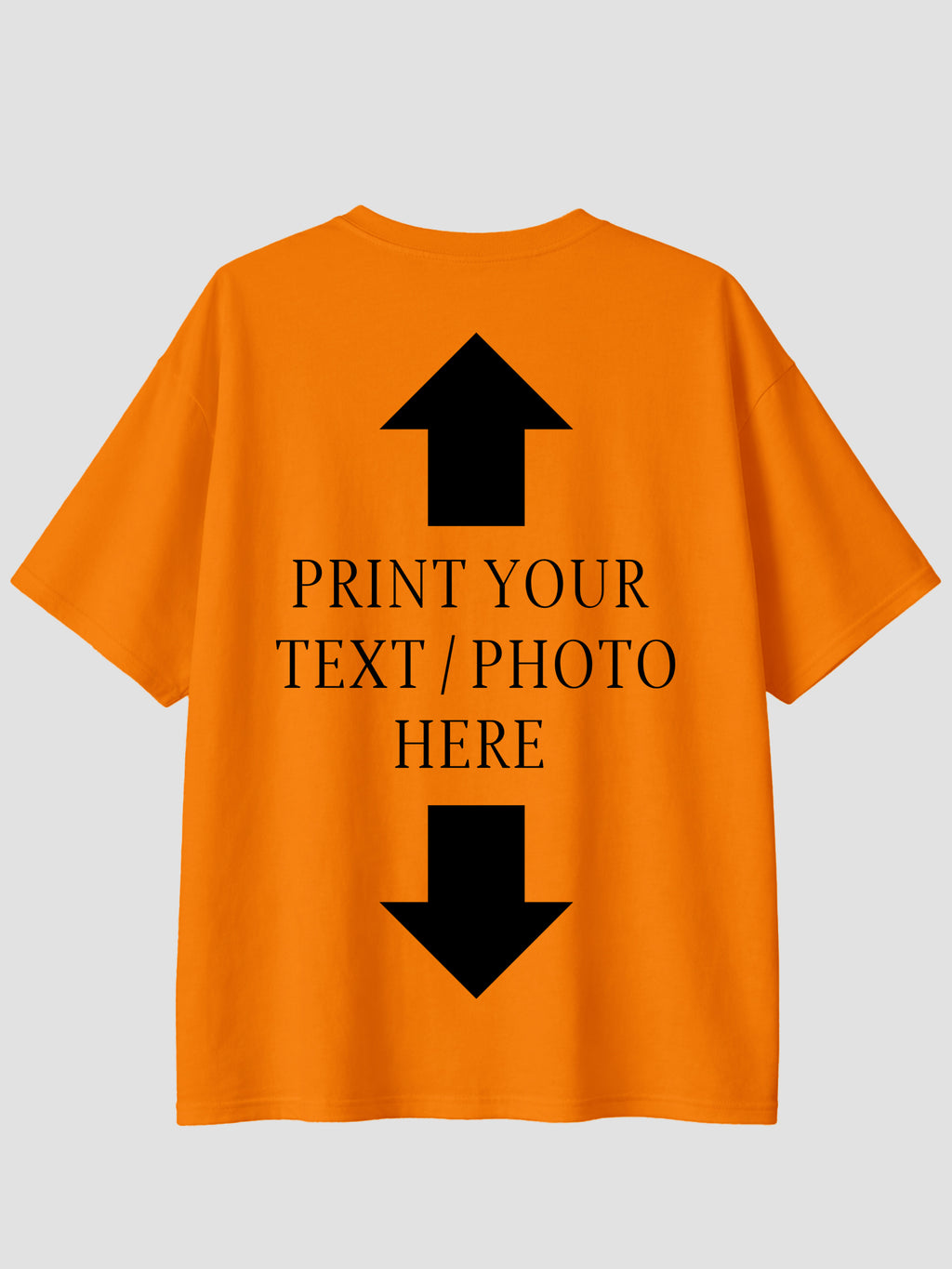 Men Oversized Custom T Shirt Personalized Text or Photo Print Tee