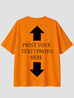 Men Oversized Custom T Shirt Personalized Text or Photo Print Tee