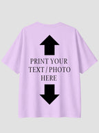 Men Oversized Custom T Shirt Personalized Text or Photo Print Tee