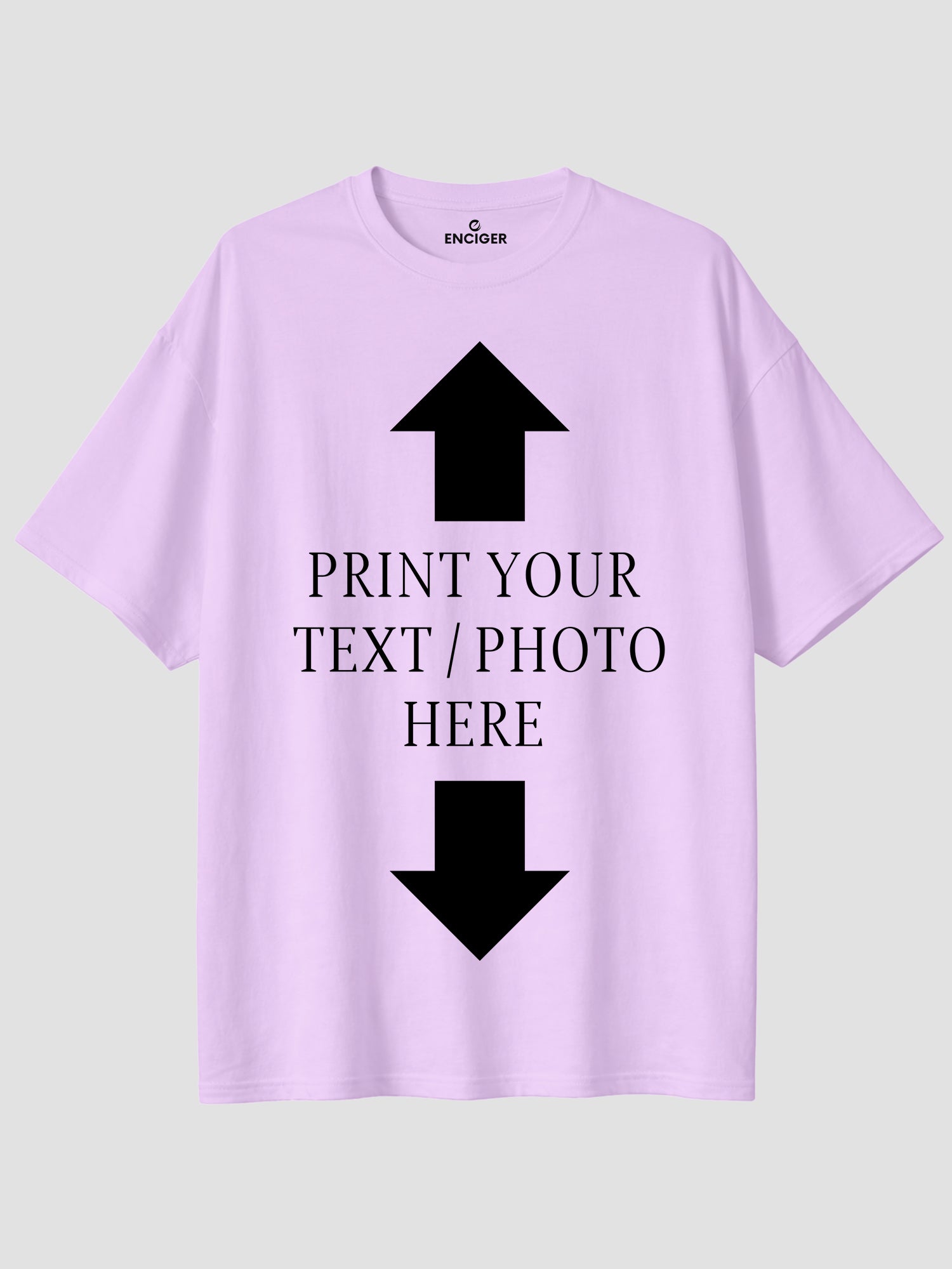 Men Oversized Custom T Shirt Personalized Text or Photo Print Tee