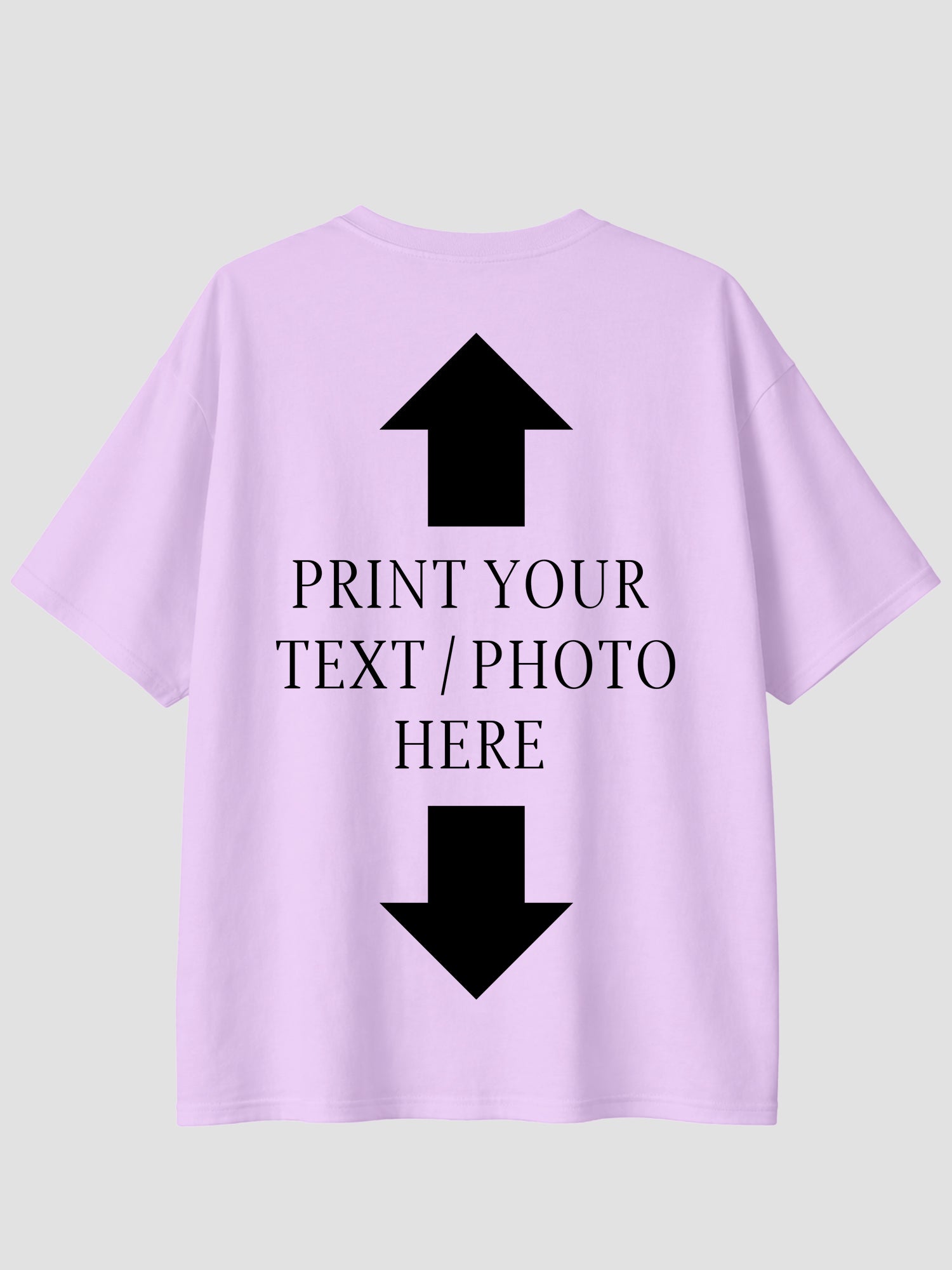 Men Oversized Custom T Shirt Personalized Text or Photo Print Tee