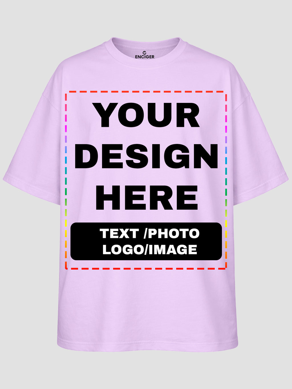 Men Oversized Custom T Shirt Front Back Print Cotton Drop Shoulder Tee