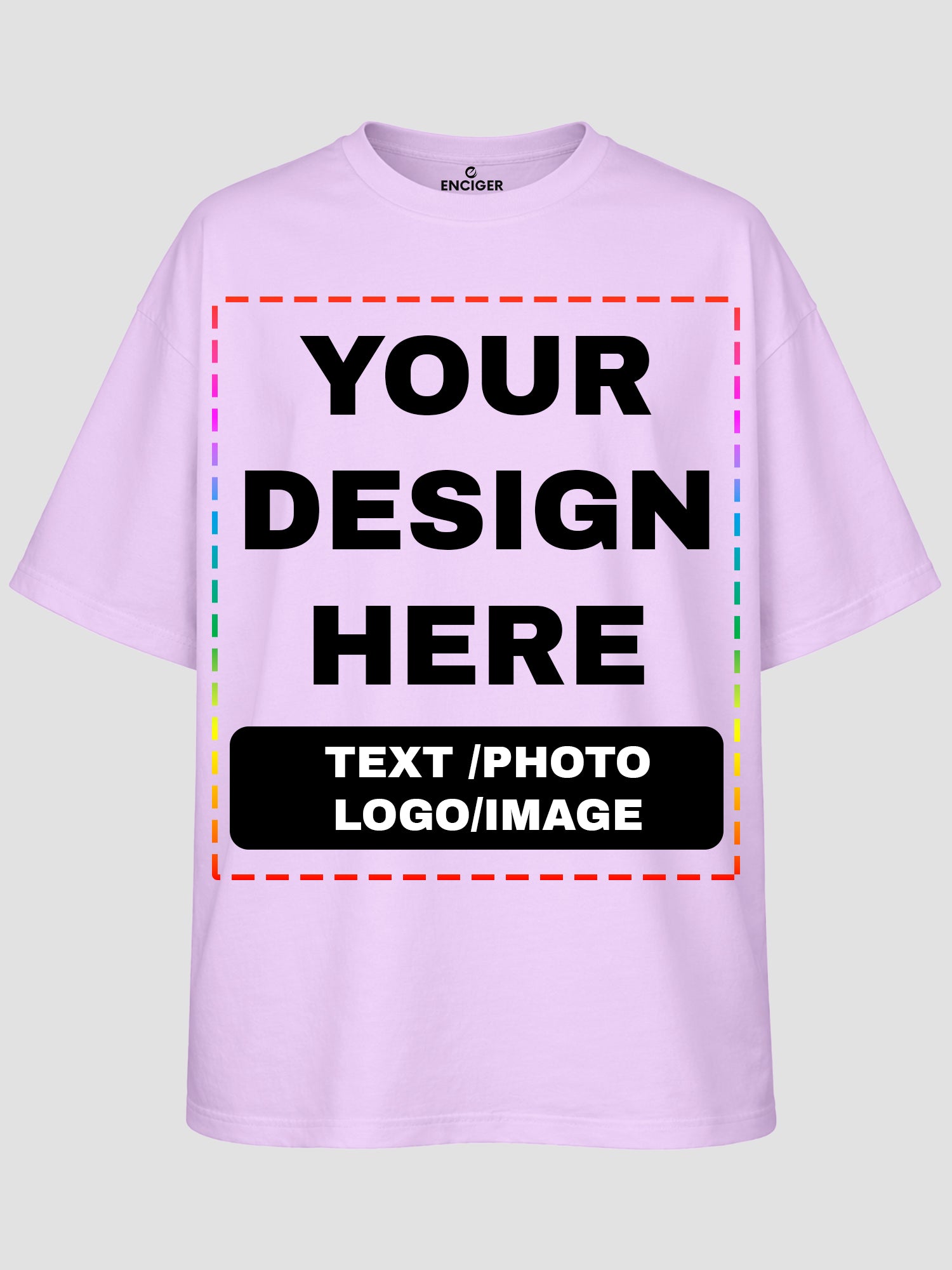 Men Oversized Custom T Shirt Front Back Print Cotton Drop Shoulder Tee