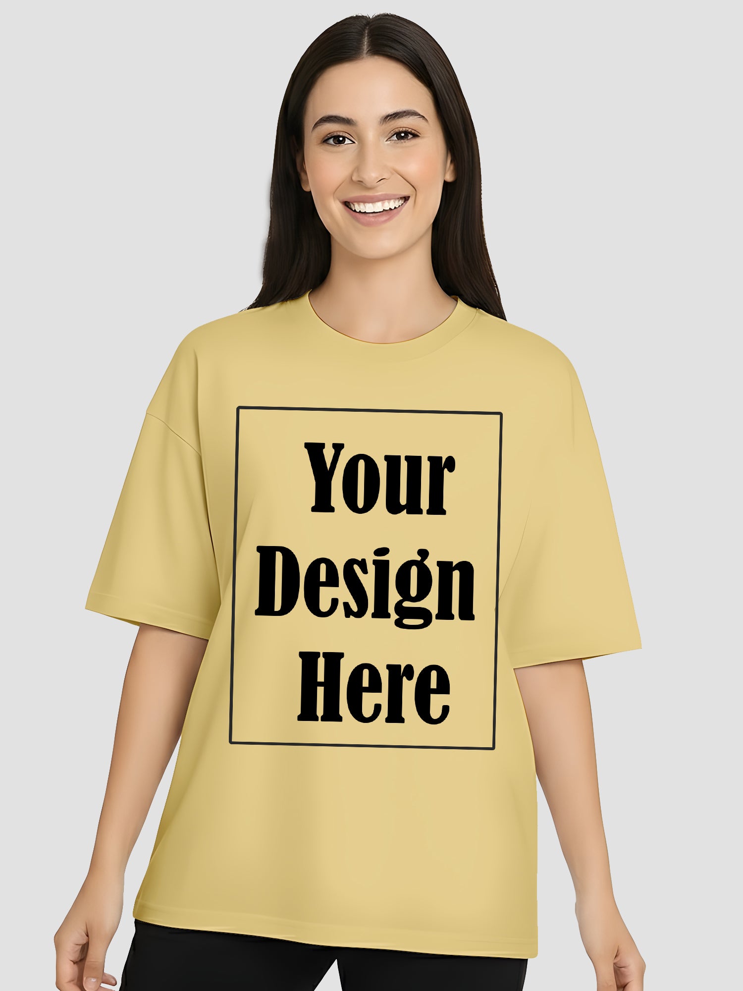 Women Oversized Custom T Shirt Personalised Front Print